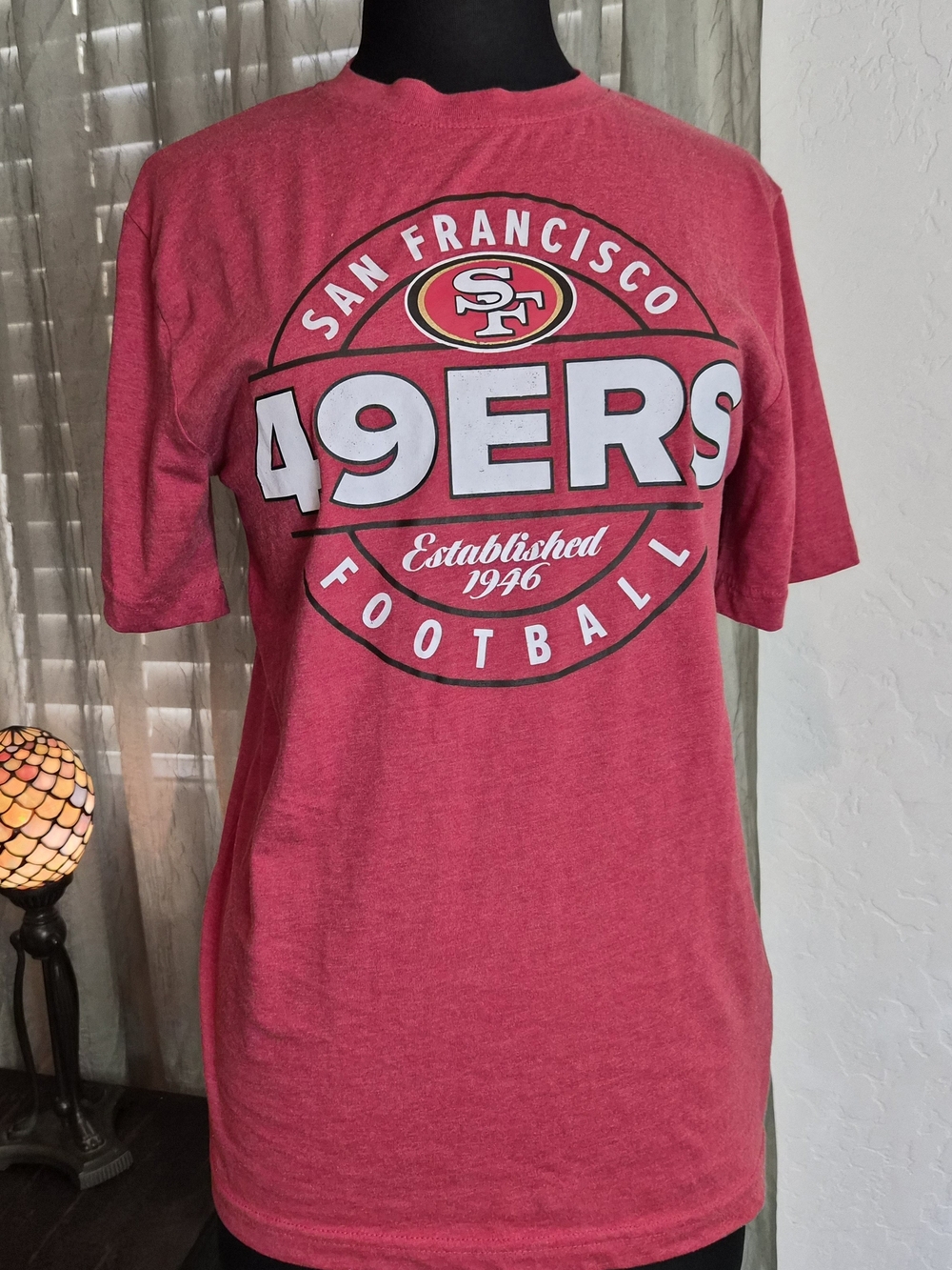 NFL 49ers Team Apparel Red Graphic Tee #0308